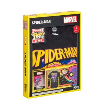 Funko Pocket Pop! und Tee: Disney - Blacklight Spider-Man T-​Shirt